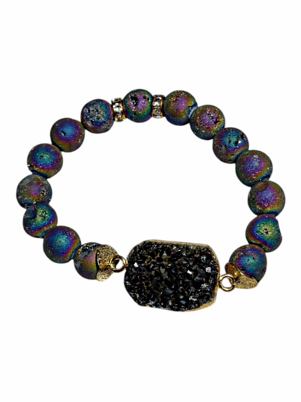 Out Of This World Rainbow Lava Druzy Bracelet